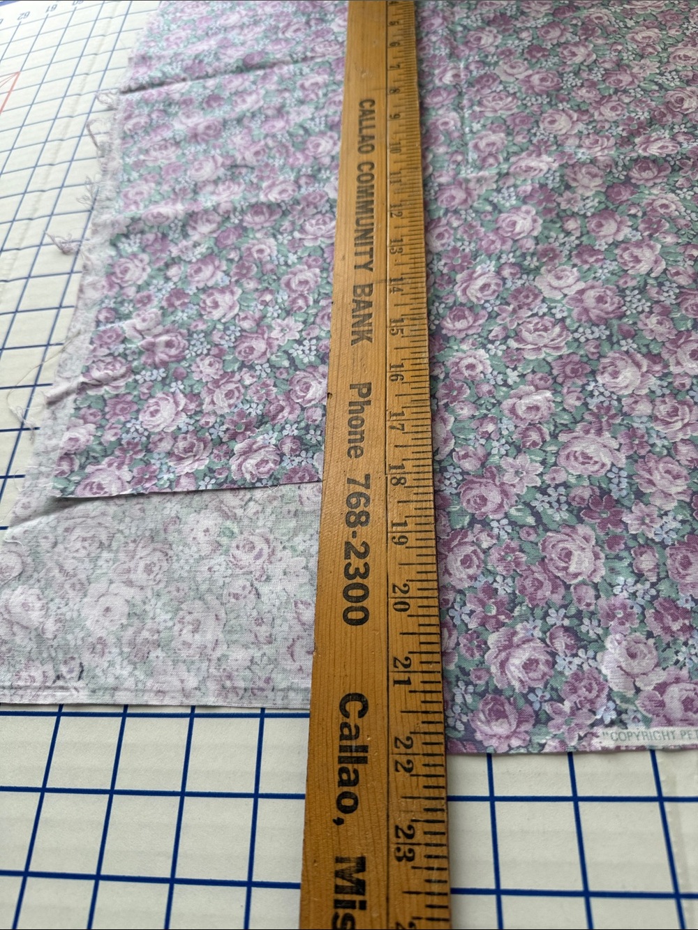 Vintage Peter Pan Fabrics Rose Floral Cotton 1 1/3+ Yds x 42 Mauve Lavender - Picture 9 of 12
